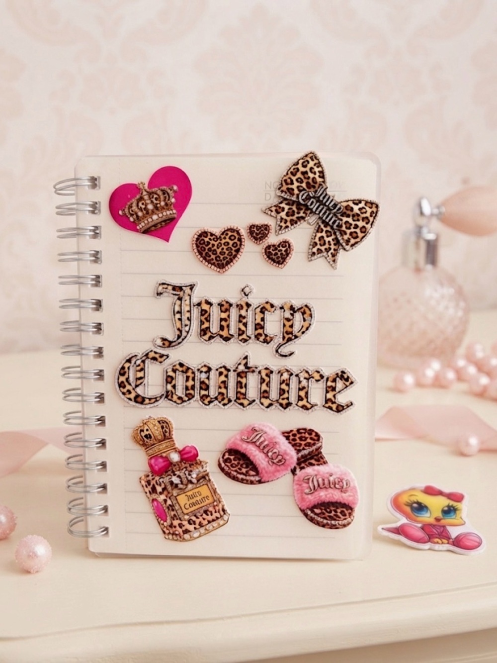 Custom mini Notebook 
Juicy Pink & Leopard Spiral Notebook